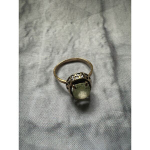 SIFFARI Vintage 10K Gold Green Amethyst Ring Size 6